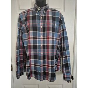 J.Crew Mens Tailored Summer Plaid Shirt XL Button Down Long‎ Sleeve Casual